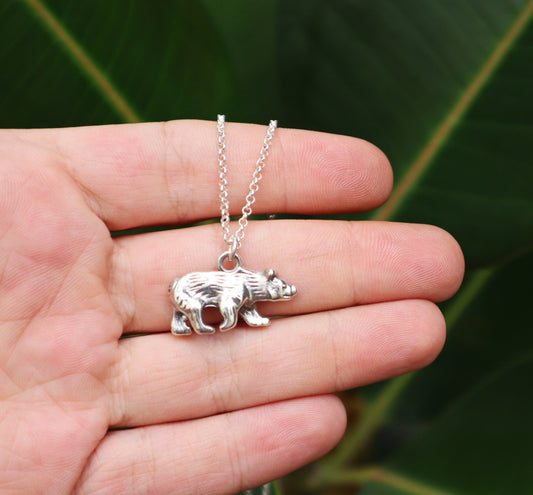 Sterling Silver Mama Bear Necklace