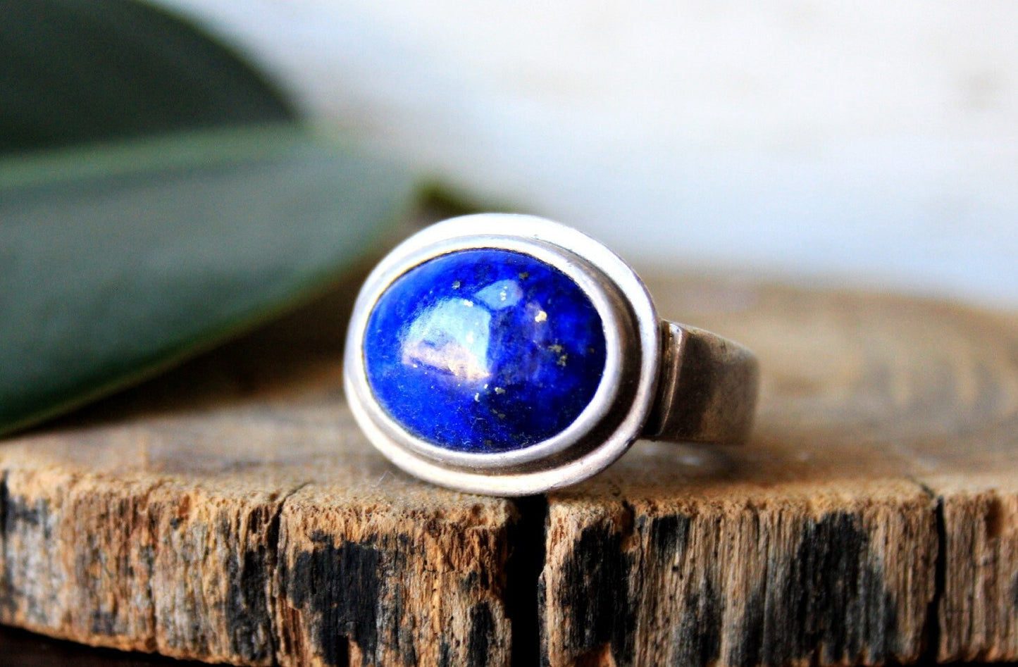 Sterling Silver Natural Lapis Lazuli Ring