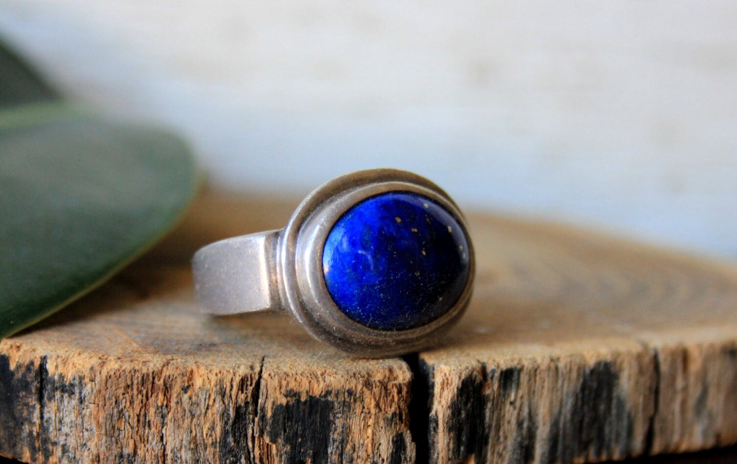 Sterling Silver Natural Lapis Lazuli Ring