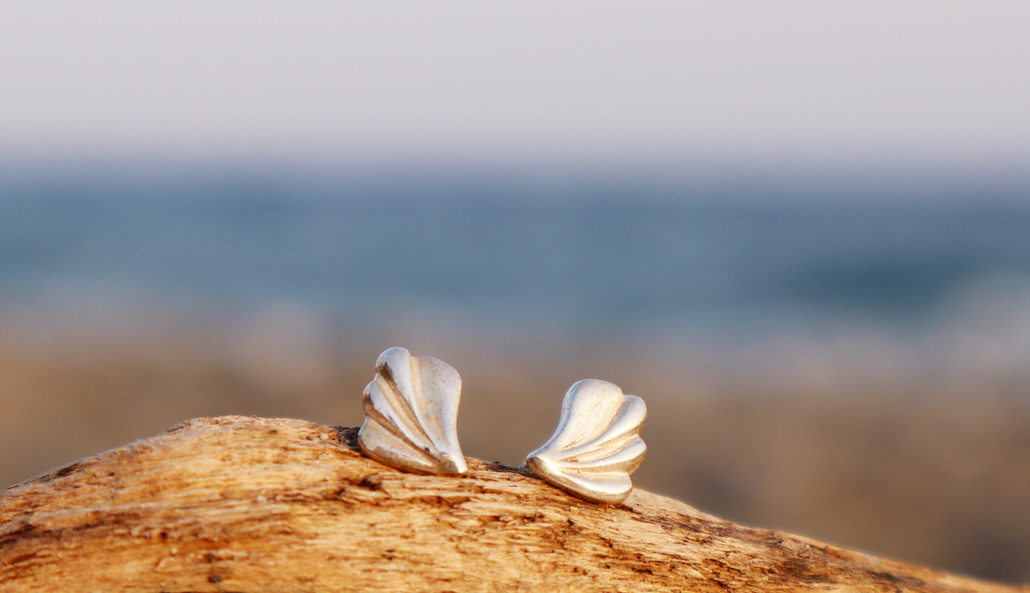 Sterling Silver Seashell Mermaid Earrings