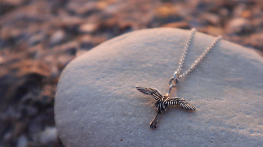 Sterling Silver Unisex Thunderbird Necklace, Fred Harvey Era Navajo Pendant