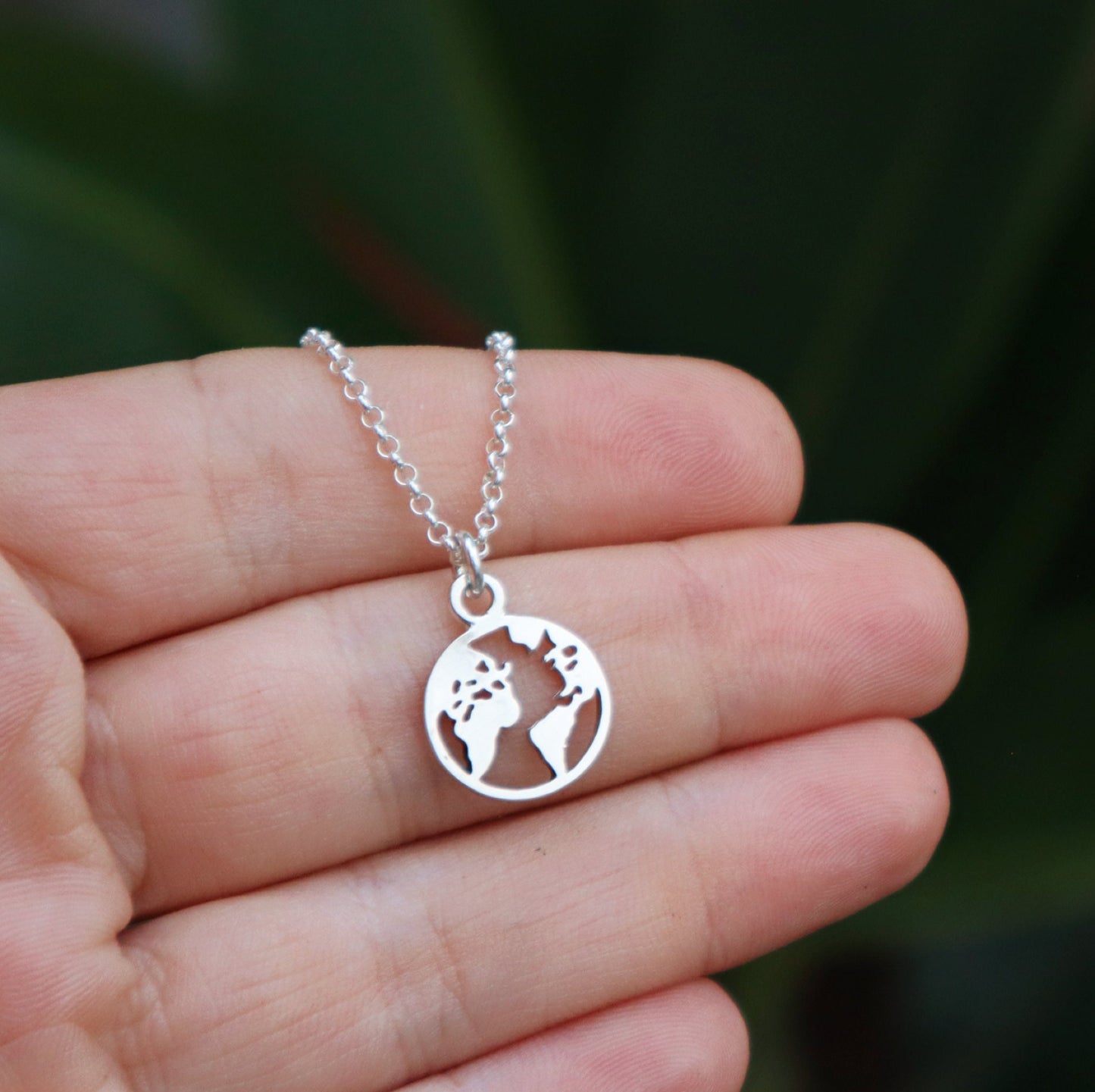 Sterling Silver Earth Necklace