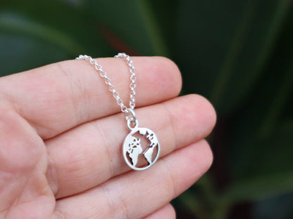 Sterling Silver Earth Necklace