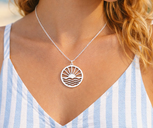 Sunrise Sunset Necklace – Sterling Silver