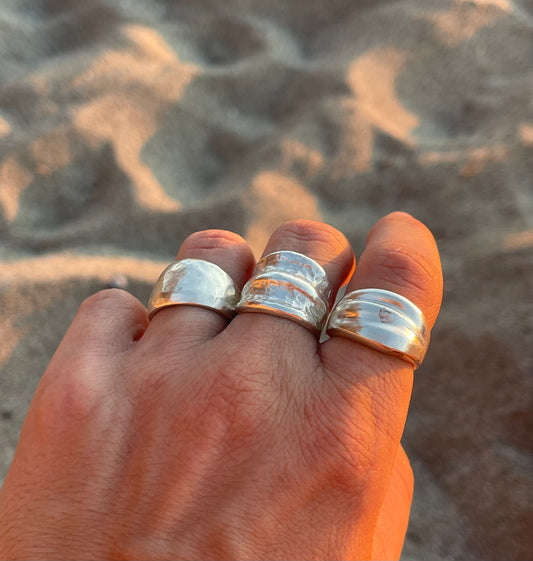 Handmade Chunky Silver Rings – Sterling Silver
