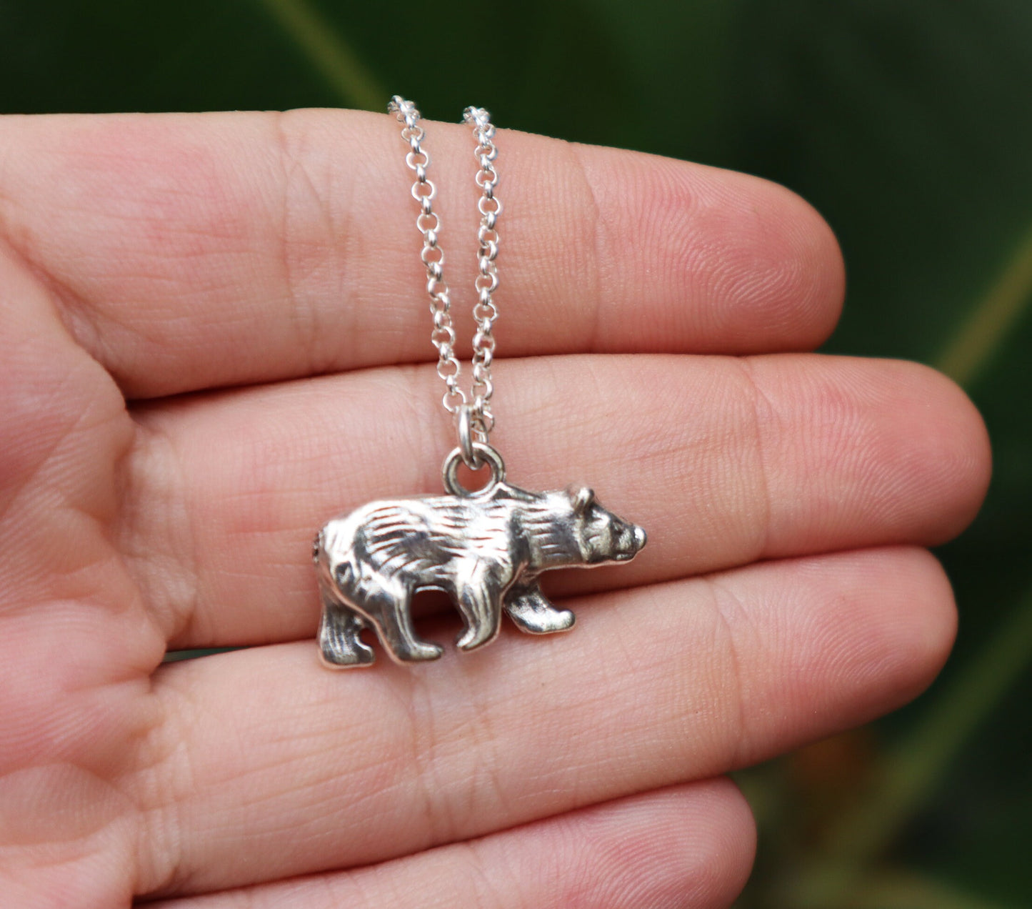 Sterling Silver Mama Bear Necklace