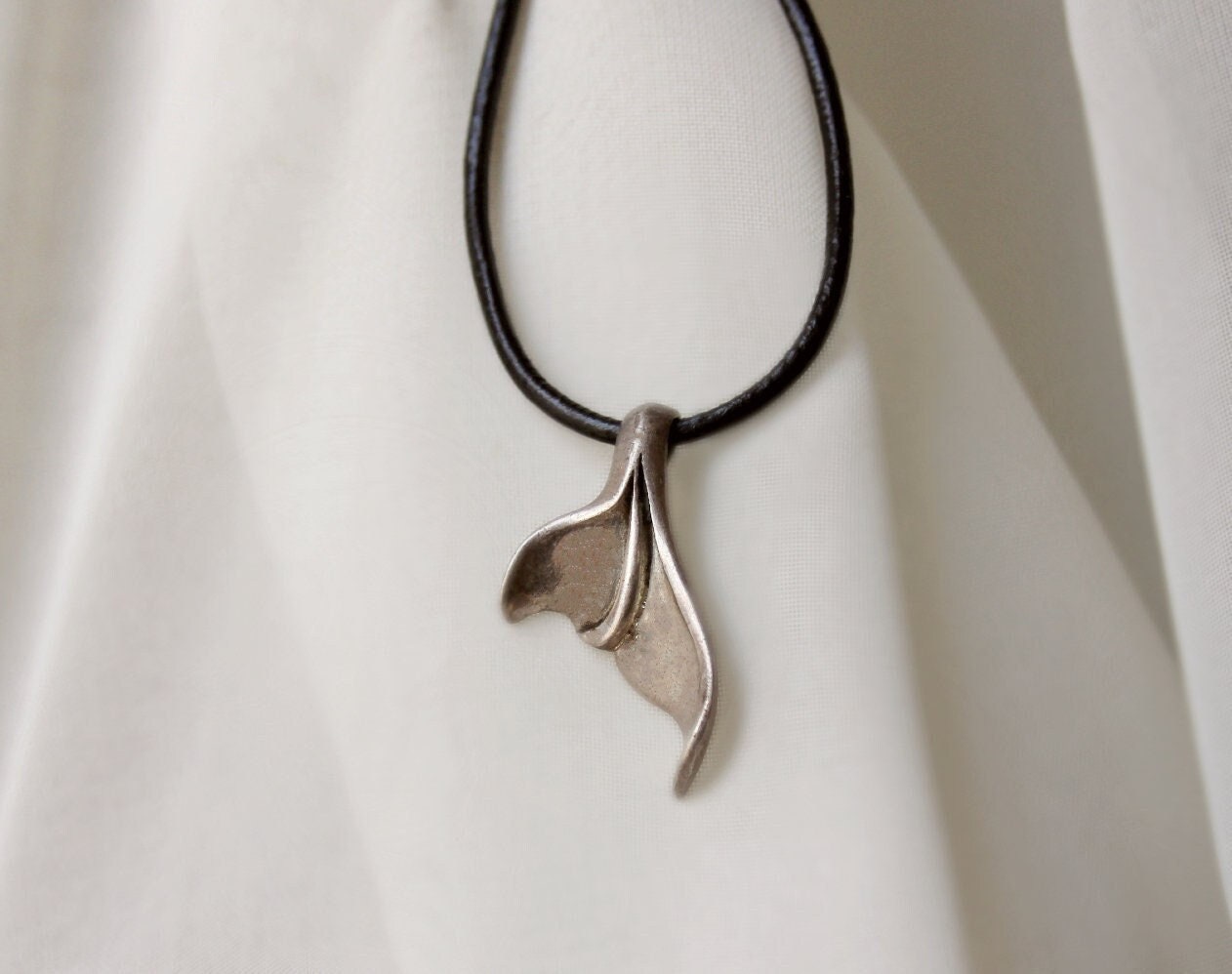 Sterling Silver Mermaid Whale Fish Tail Necklace Women
