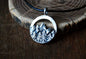 Sterling Silver Mountains Necklace Woman