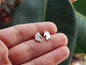 Sterling Silver Wolf Stud Earrings Women