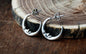 Sterling silver crescent moon earrings