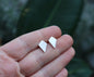 Sterling Silver Rhombus Diamond Shape Stud Earrings
