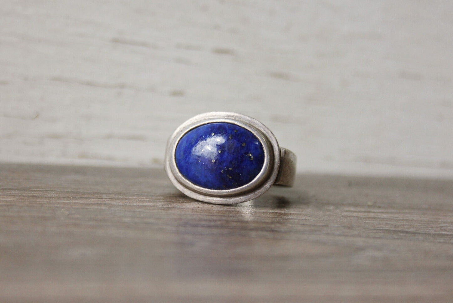 Sterling Silver Natural Lapis Lazuli Ring
