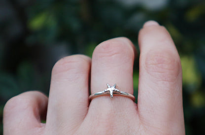 Sterling Silver Starfish Ring Women