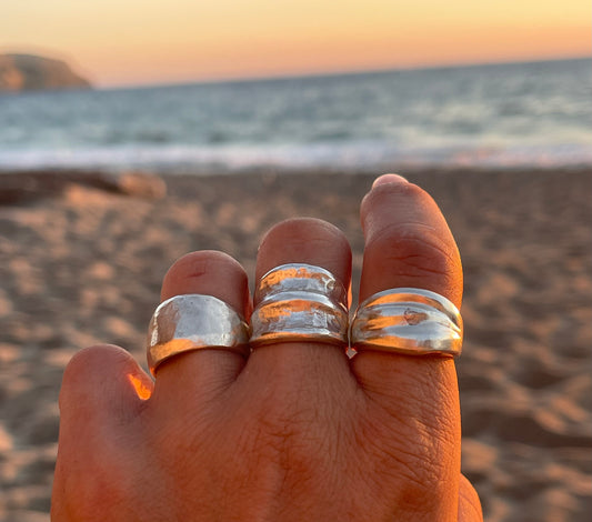 Handmade Chunky Silver Rings – Sterling Silver