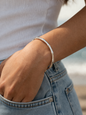 Sterling Silver Bamboo Cuff Bracelet Woman