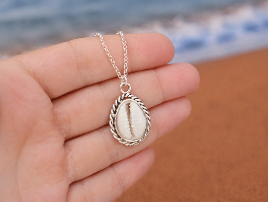 Cowrie Shell Necklace – Sterling Silver