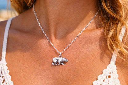 Mama Bear Necklace – Sterling Silver