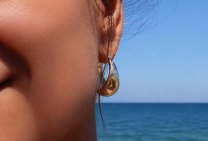 Sterling Silver Simple Plain Chunky Hoop Earrings (Copy)