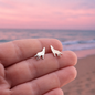 Howling Wolf Stud Earrings – Sterling Silver