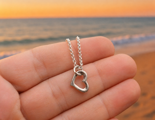 Heart Pendant Necklace – Sterling Silver