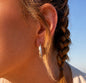Sterling Silver Simple Plain Solid Dainty Twisted Hoop Earrings