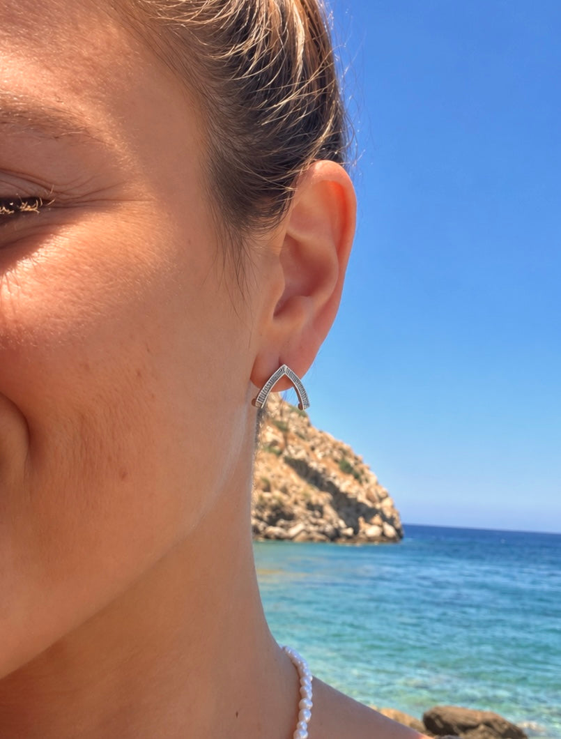 Chevron Earrings – Sterling Silver