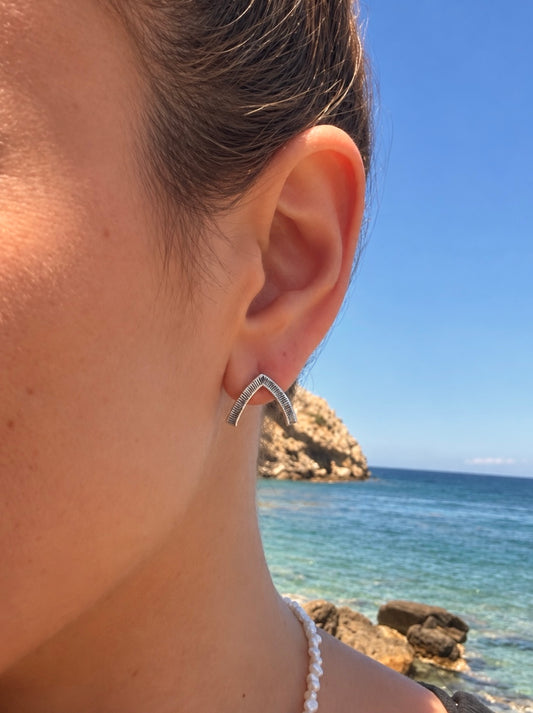 Chevron Earrings – Sterling Silver