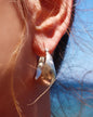 Sterling Silver Simple Plain Chunky Hoop Earrings (Copy)