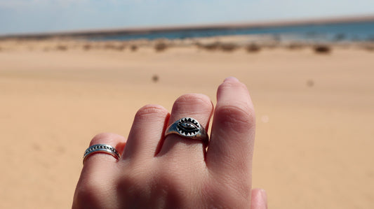 Evil Eye Ring – Sterling Silver