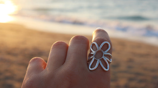 Sterling Silver Margarita Flower Ring