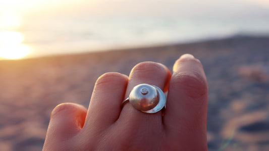 Sterling Silver Abstract Screw Ring for Women
