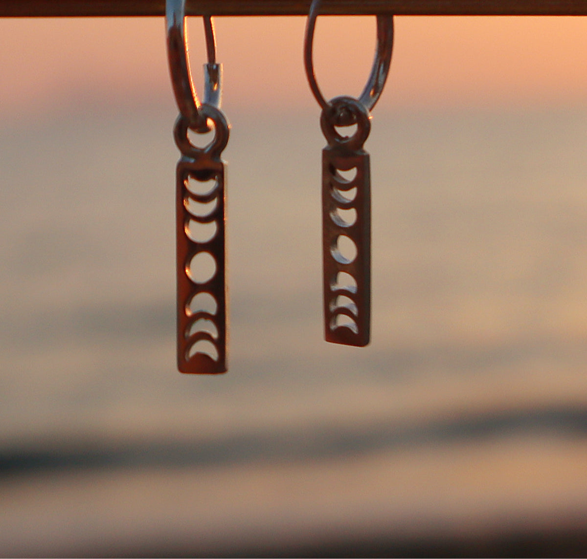 Moon Phase Earrings – Sterling Silver