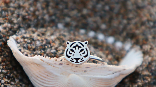 Sterling Silver Tiger Ring