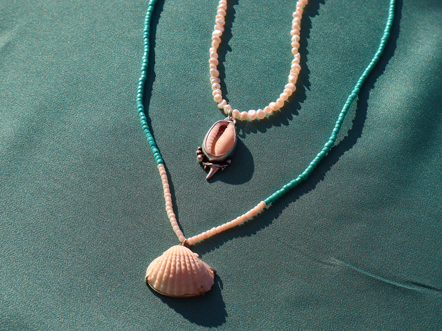 Sterling Silver Real Shell Necklace, Ocean Inspired Pendant Jewelry