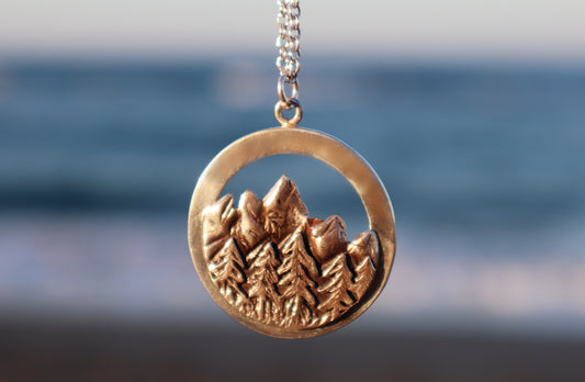 Sterling Silver Mountains Necklace