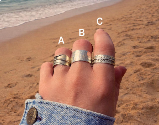 Handmade Sterling Silver Rings, Hammered Wide Band Rings, Statement Jewelry