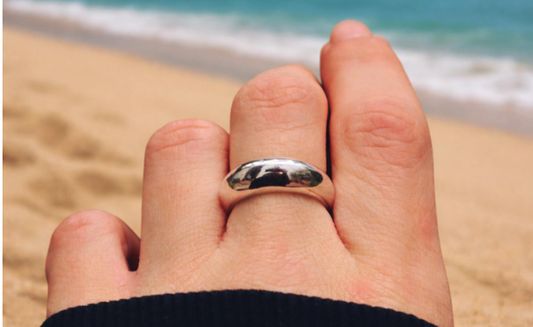 Sterling Silver Soft Dome Chunky Ring Women