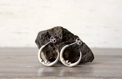 Sterling silver crescent moon earrings