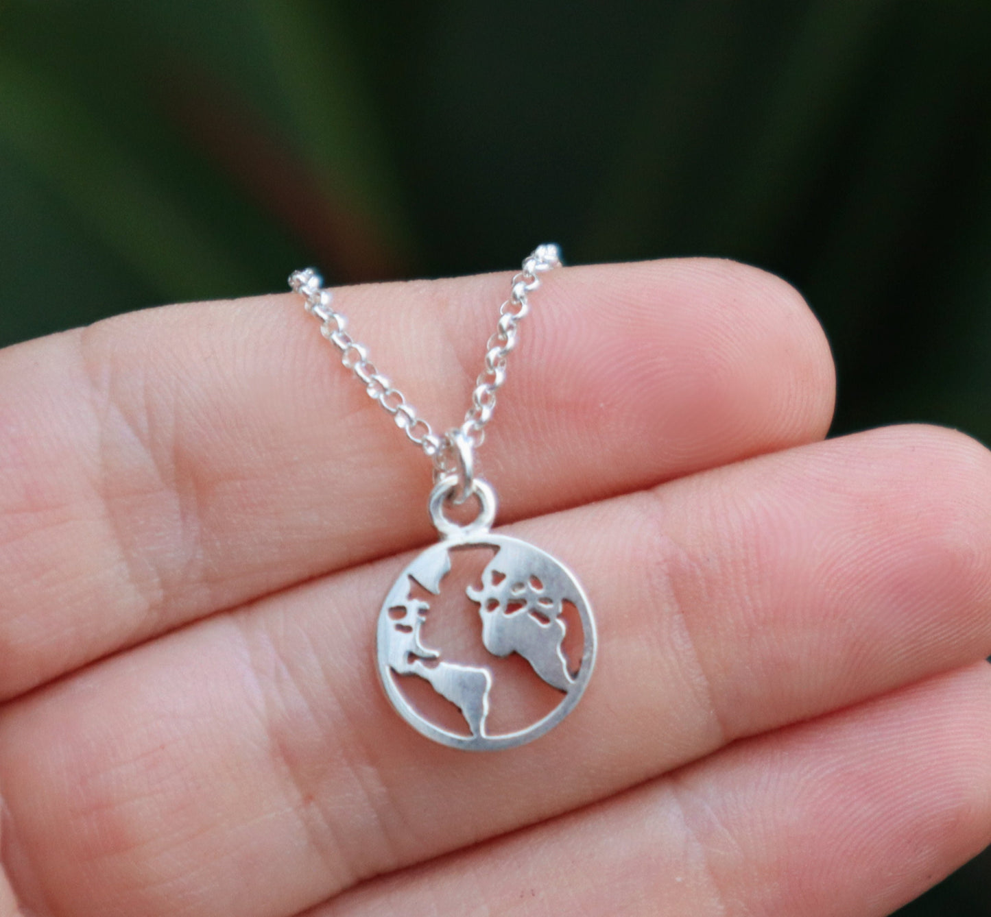 Sterling Silver Earth Necklace