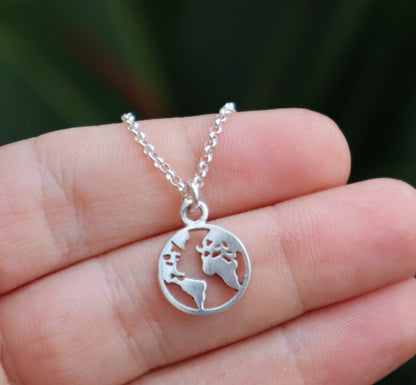Sterling Silver Earth Necklace