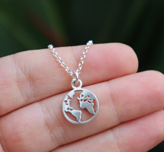 Sterling Silver Earth Necklace