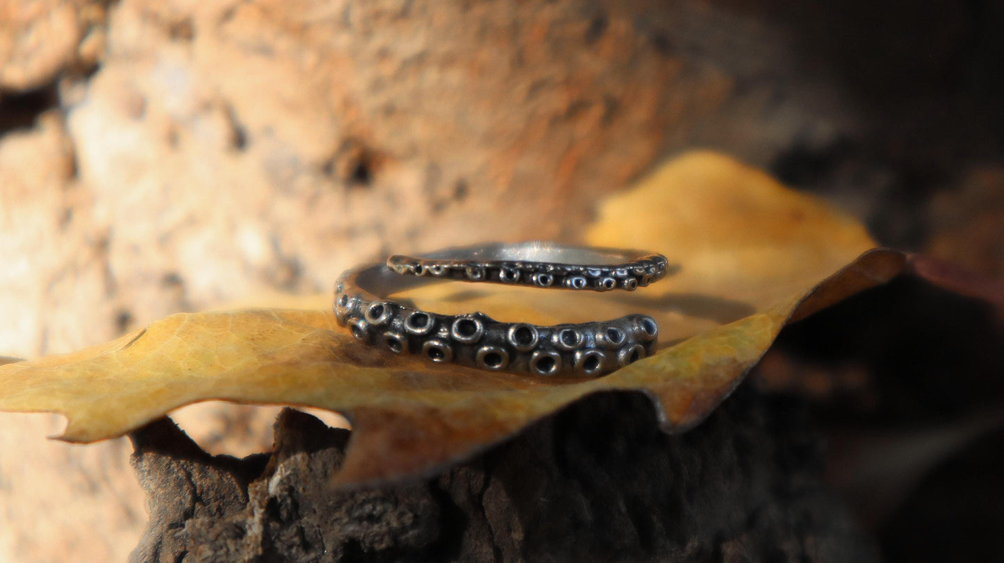 Sterling Silver Octopus Kraken Ring Women