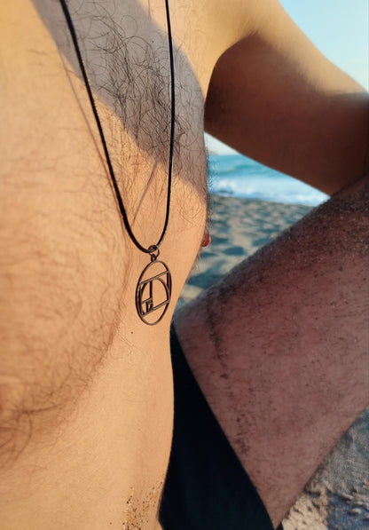 Sterling Silver UnisexGoldent Ration Fibonacci Necklace