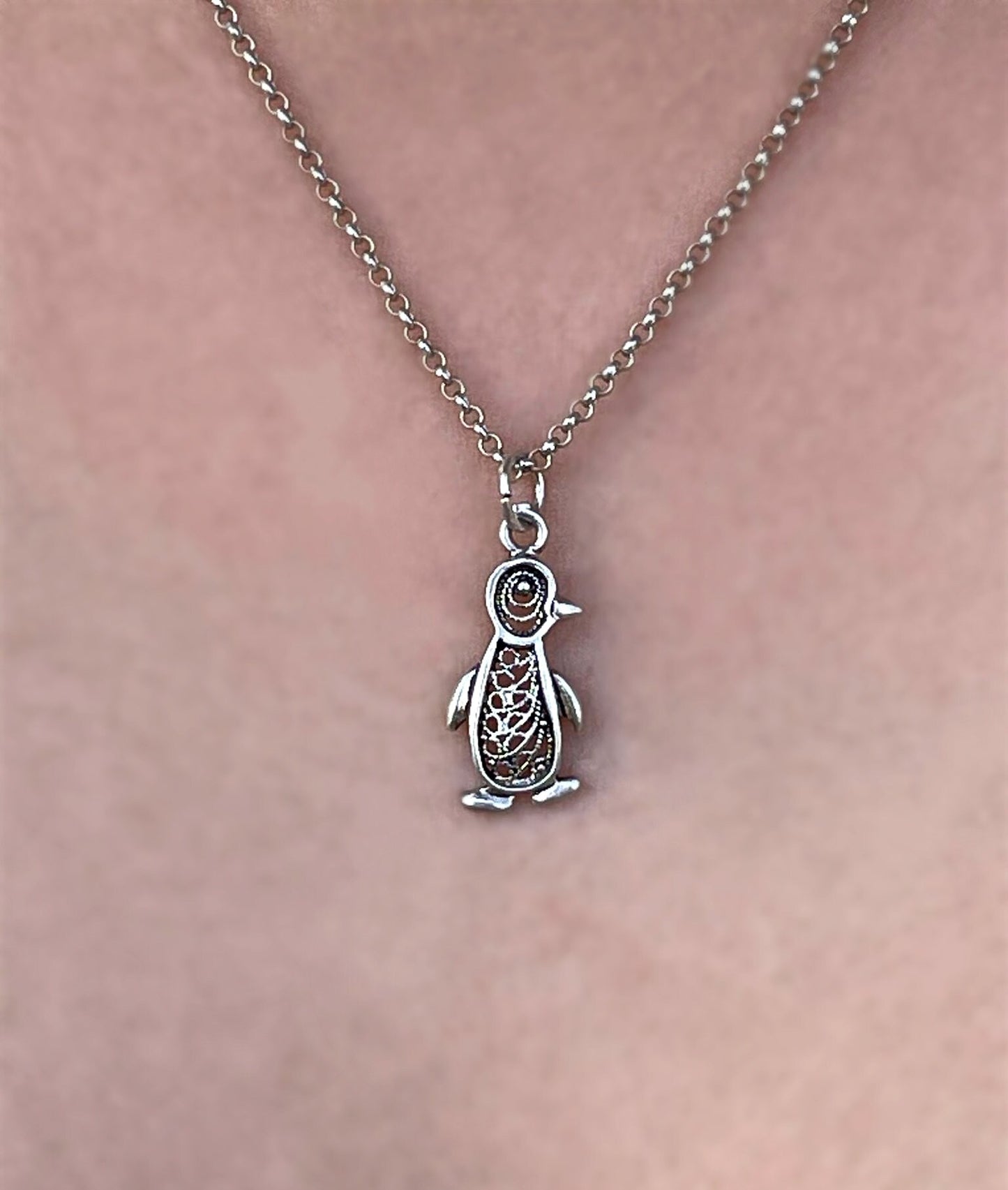 Sterling Silver Penguin Necklace