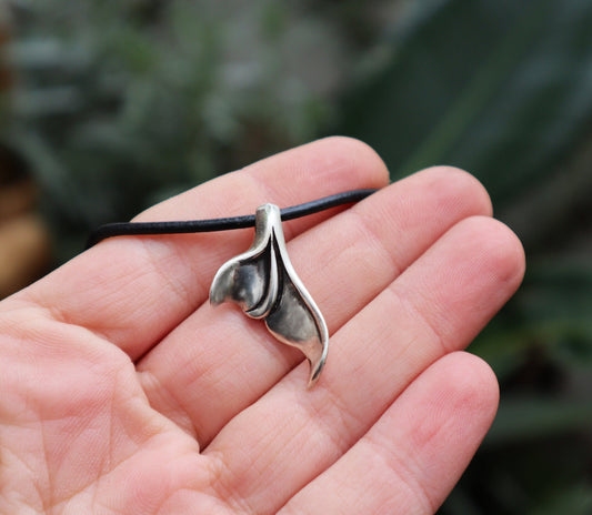 Sterling Silver Mermaid Whale Fish Tail Necklace Women