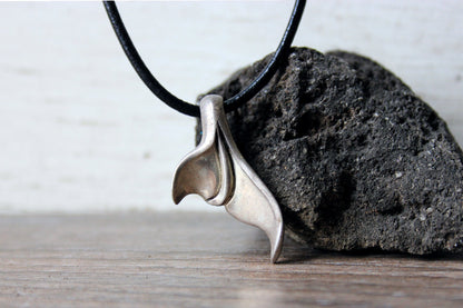 Sterling Silver Mermaid Whale Fish Tail Necklace Women